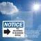 Signmission All Deliveries To Business Office, 14 in W x Rectangle, Plastic OS-2PACK-NS-P-1014-L-10095 - alternate 3